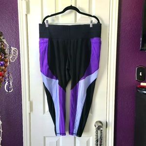 Livi Active Blue, Purple and Black Leggings size 18/20